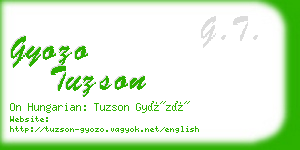 gyozo tuzson business card